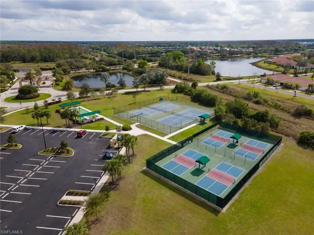Drone / aerial view of a nearby body of water