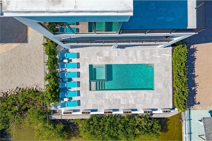 Aerial view of a pool area - Virtually Edited Image