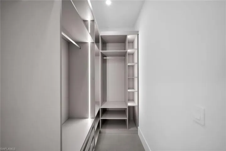 View of walk in closet