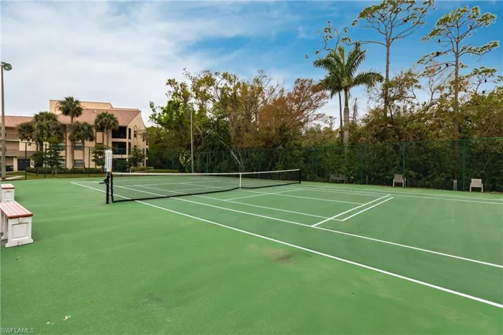 One of the multiple tennis and pickleball courts