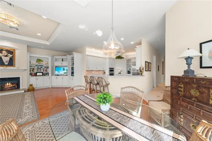 Looking towards kitchen and family room
