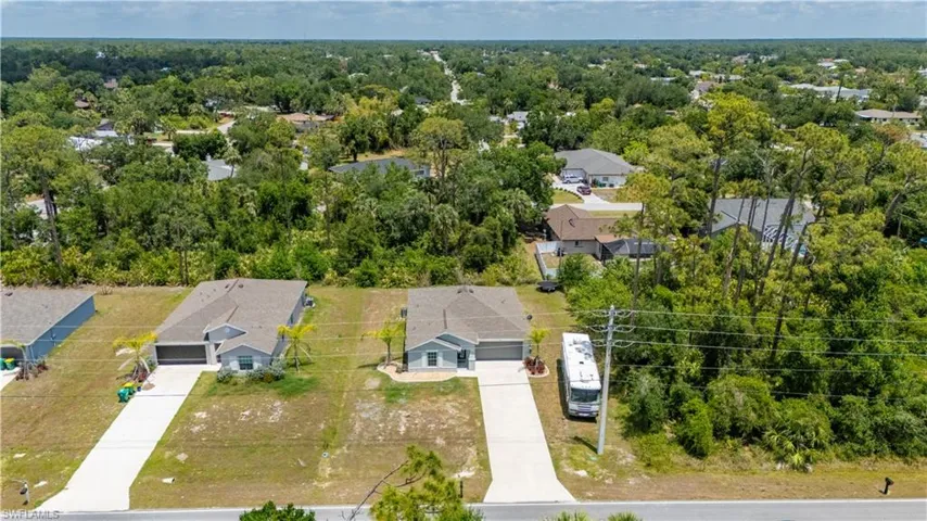 Aerial view of residential area