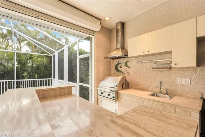 Outdoor kitchen close-up