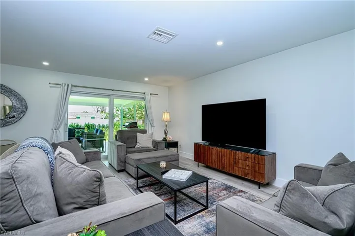 Living room featuring light hardwood / wood-style flooring
