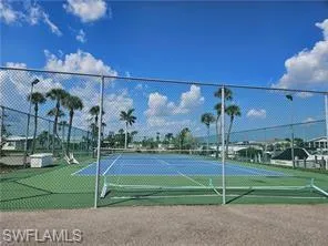 View of tennis court