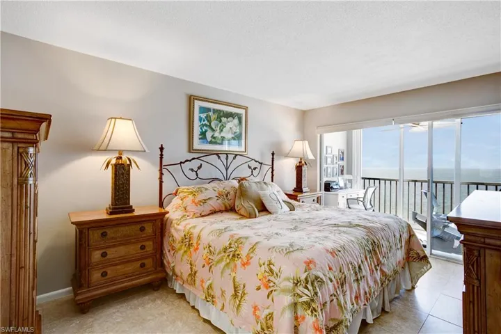 Primary Bedroom with sliders out to the balcony