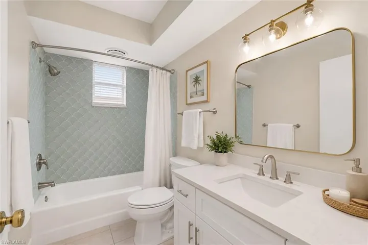 Virtual depiction of what guest bath could look like after renovation