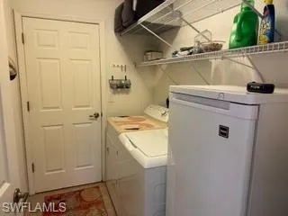 Laundry room in residence