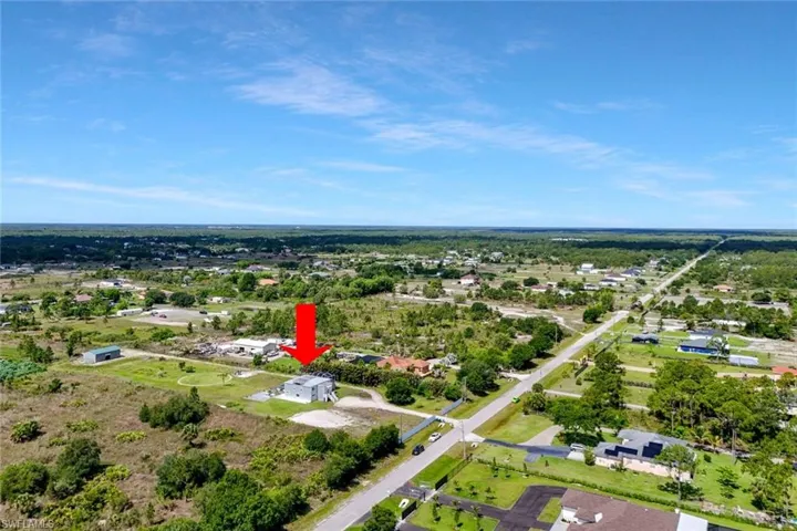 Aerial view of home