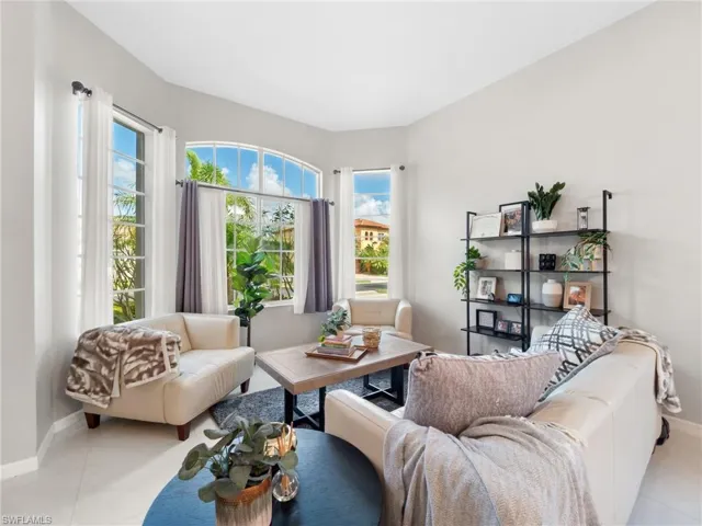 Living room with baseboards