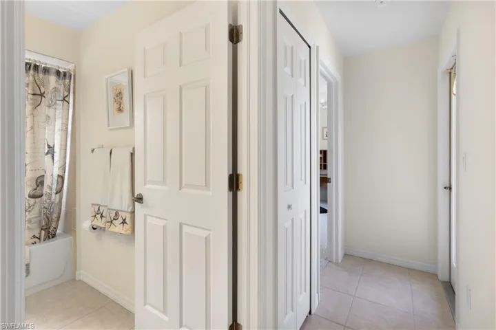 private guest hall door to pool