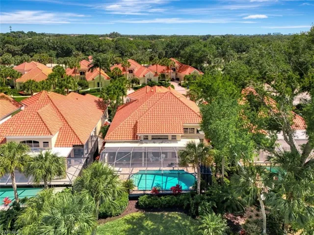 Aerial View of Pool and Home
