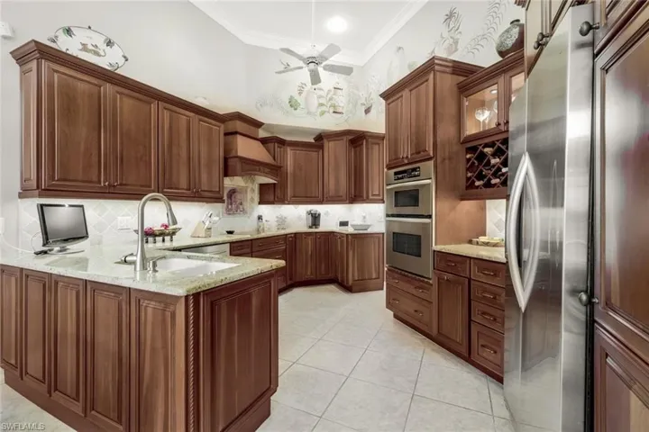 Kitchen open to dining area. The kitchen is large enough to accommodate more than one cook!