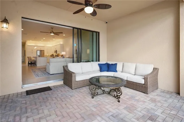 View of patio featuring an outdoor living space