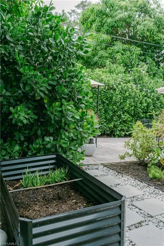 Exterior view of a vegetable garden