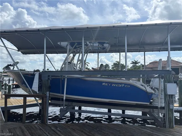 Dock with boat lift