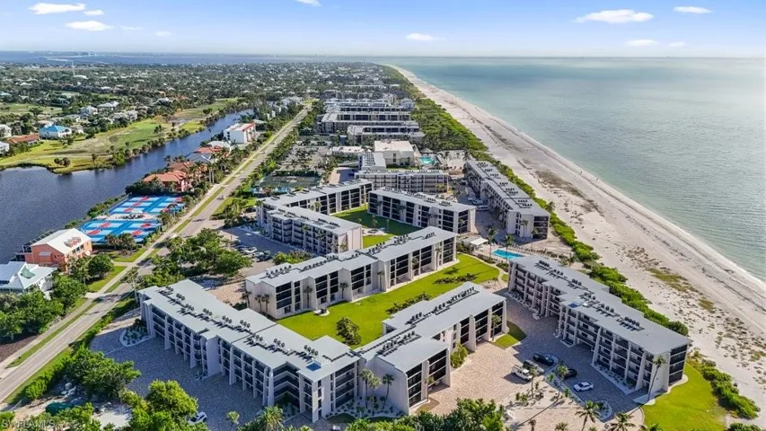 Aerial view of unending shoreline