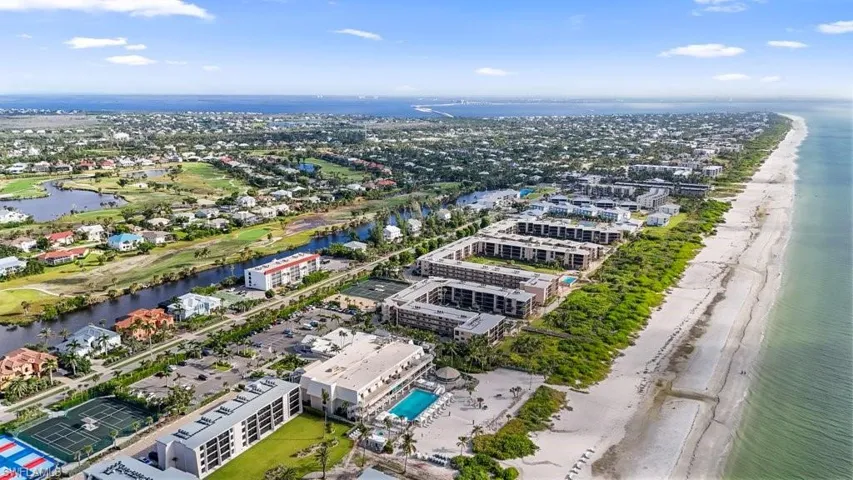 Aerial view of expansive coastline