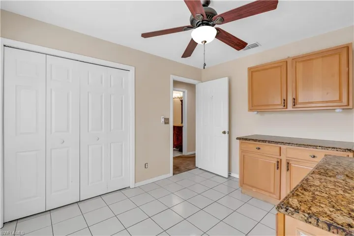 3rd bedroom with cabinets that can be removed in the room and closet