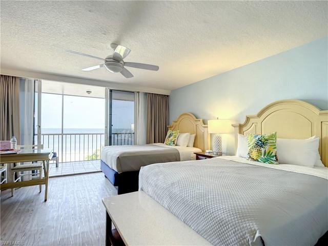 Two Queen beds overlooking the Gulf waters and beach