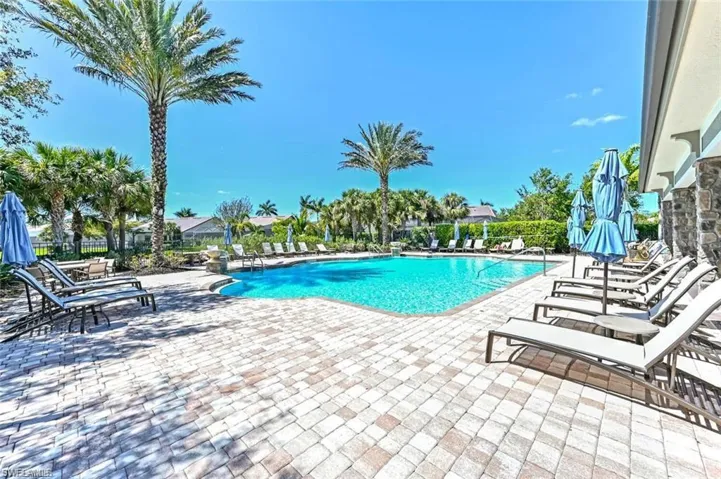 View of community pool with a patio