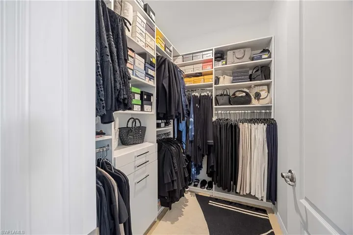 View of walk in closet