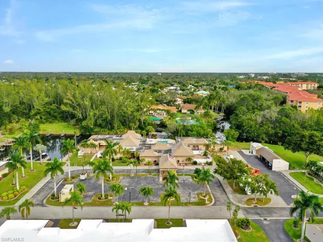 Aerial view of residential area