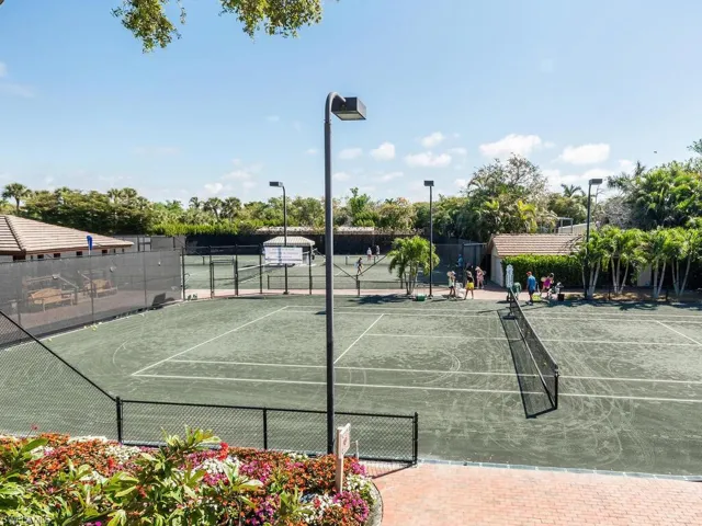 View of tennis court