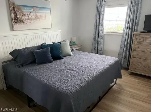 Bedroom featuring light wood-style flooring