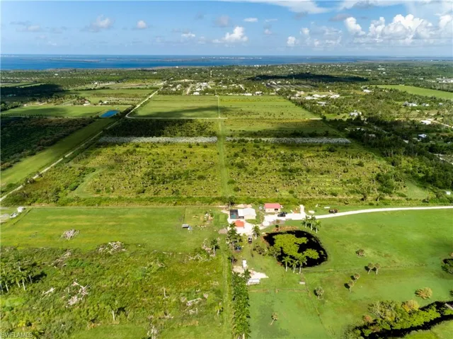 Aerial view with a rural view