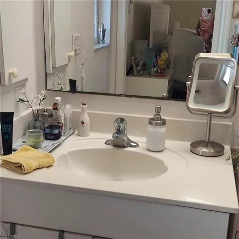 Bathroom view of vanity