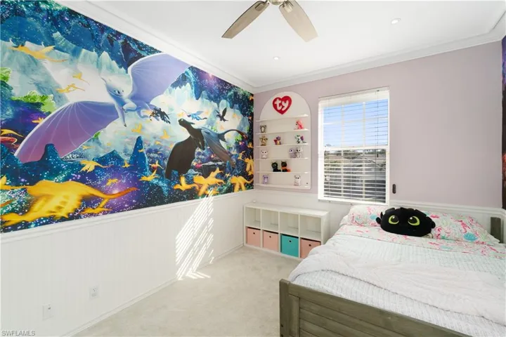 2nd floor bedroom with feature wall