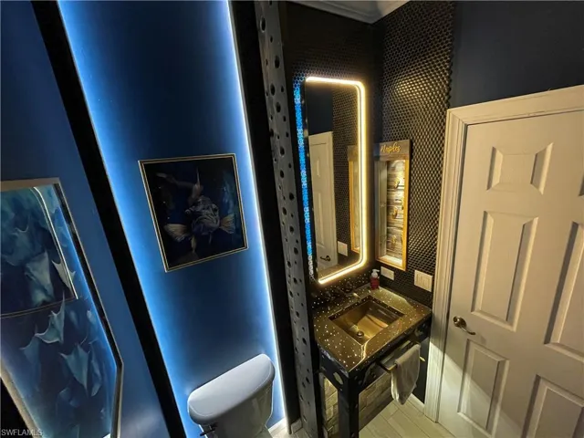 Designer Ocean themed half bath