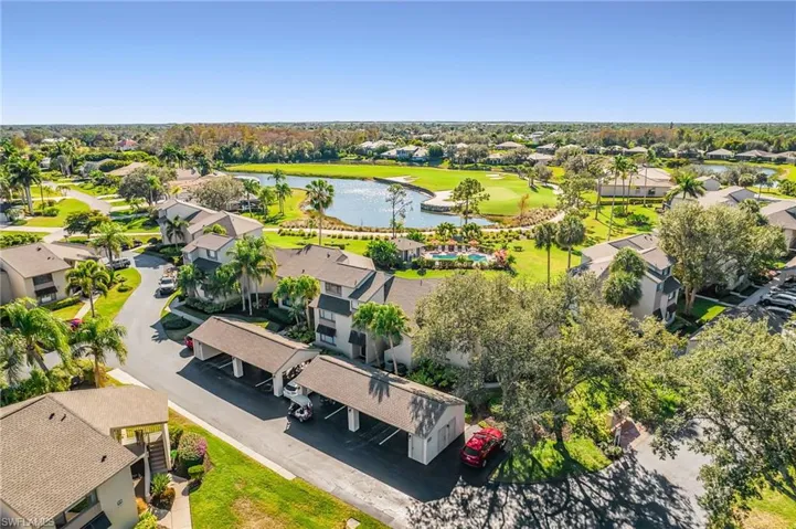 Aerial perspective of the Highlands condo section.