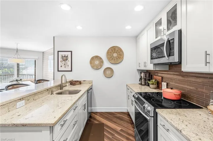 Kitchen opens to the main living area of the home.