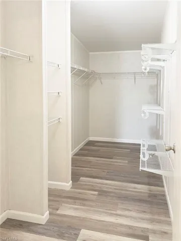 Master bed room large walk in closet