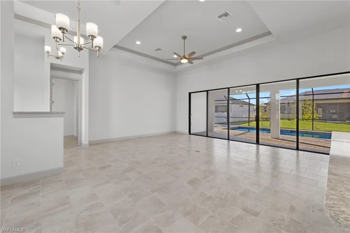 Great room previously completed home
