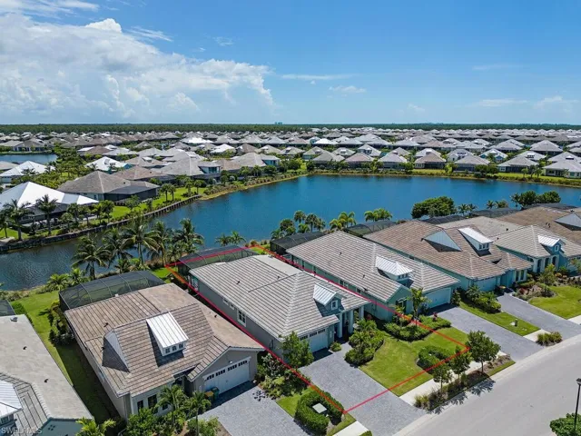 5904 Antigua Way with view of placement on lake.