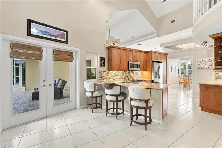View of kitchen from living space.