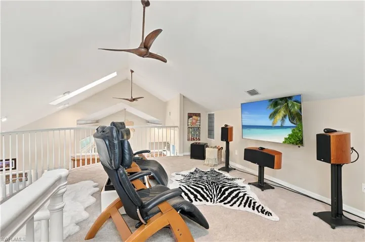 A spacious upstairs loft overlooking the family room offers endless possibilities for a media room, game area, additional lounge, or flexible living space.