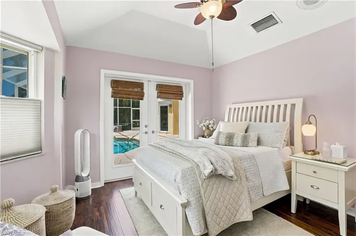 Guest bedroom with natural light and plenty of privacy.
