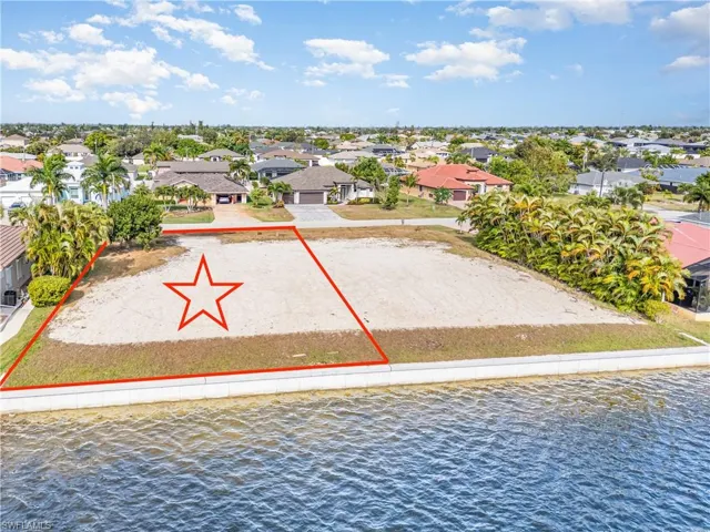 Aerial view of lot