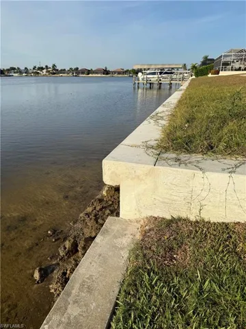 View of new seawall installed with taller 10' panels