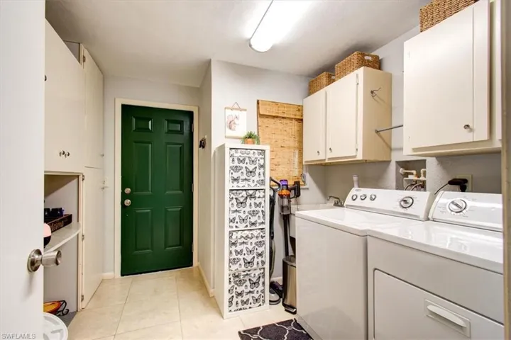 Laundry is air conditioned and spacious with lots of storage