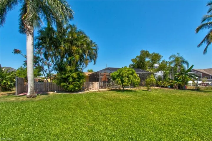 Beautiful backyard with tropical fruit trees