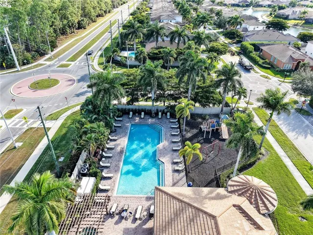 Bird's eye view of a pool