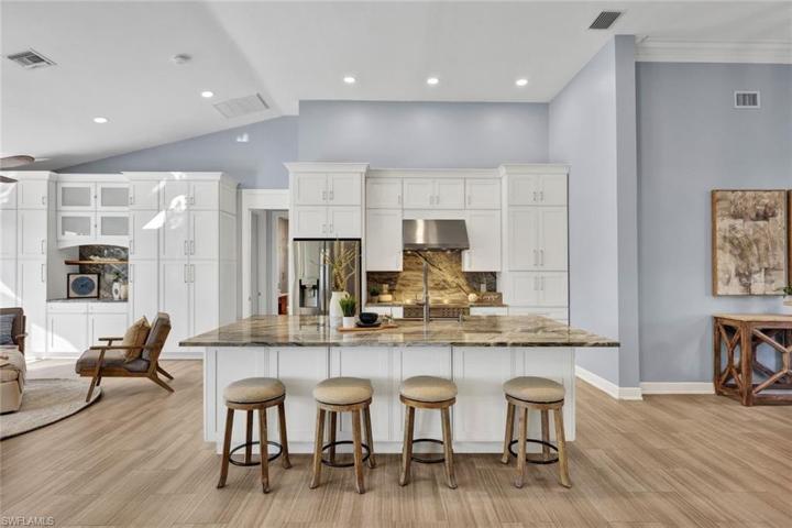Beautifully constructed soft-close double height cabinets allow for massive amounts of storage in the kitchen.