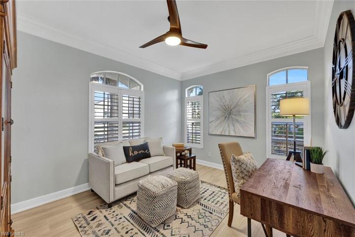 This office can easily be used as a fourth bedroom and has an ensuite bath.