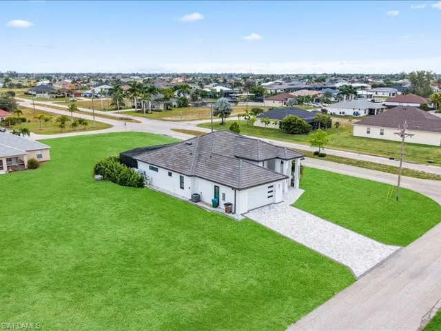 Aerial view of residential area