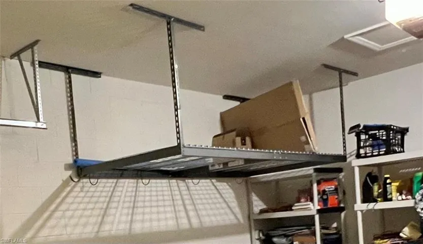 Overhead garage storage rack